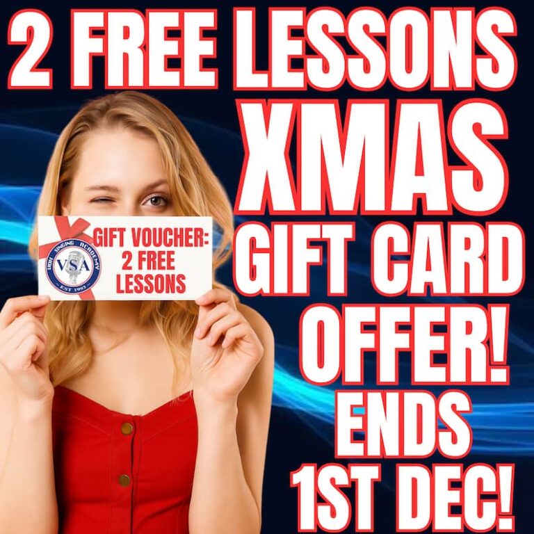Christmas singing gift voucher offer
